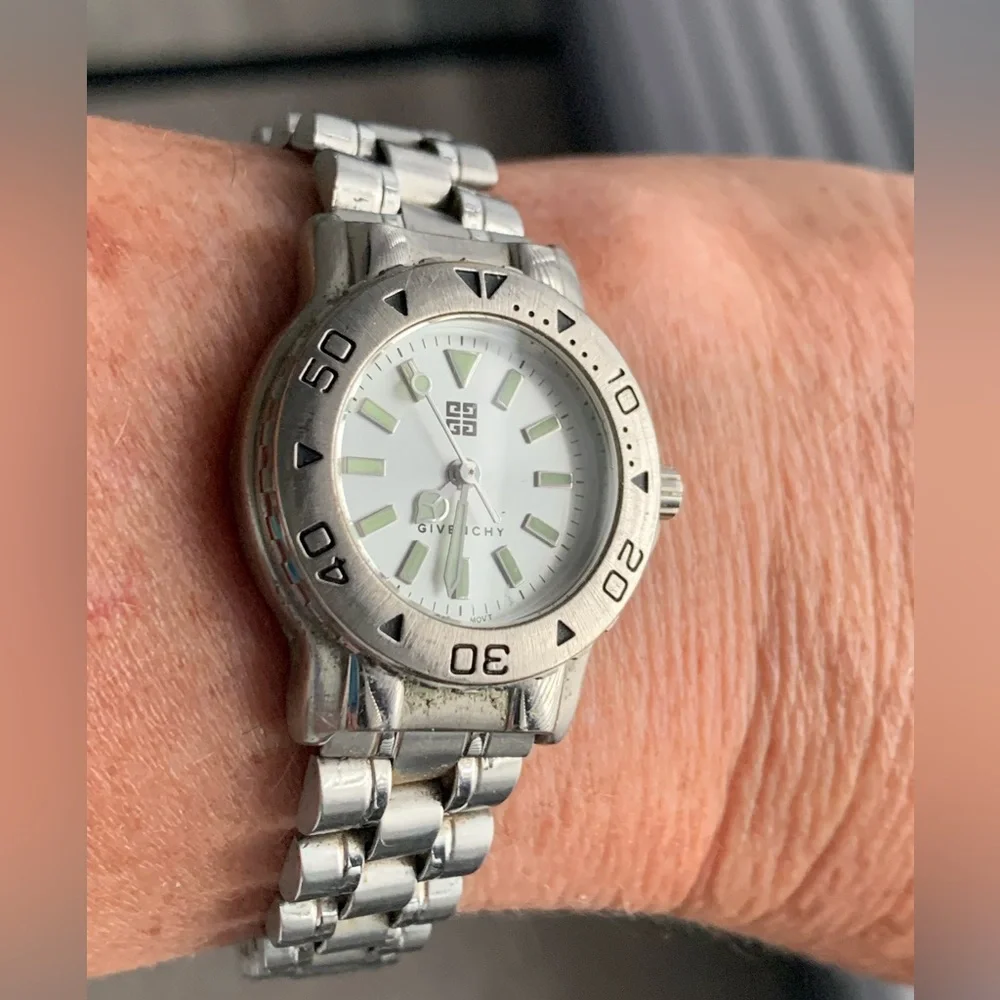 Givenchy Women's Silver Stainless Steel Bracelet Watch - Silver White Dial - Picture 1 of 8